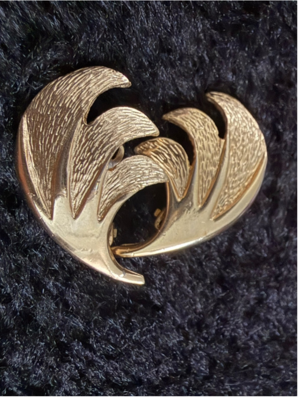 Pastelli Vintage 1960s Gold Tone Brushed Leaf Clip On Earrings Mid Century